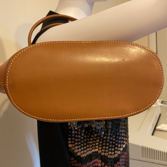 Longchamp Vintage Mini Brown Leather Tote. - Picture 4 of 6